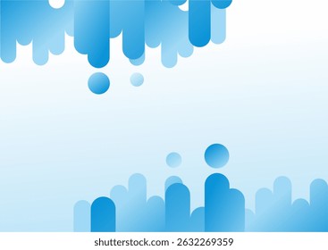 Blaue Flut Hintergrund Rahmen Vektor Vertikaler Hintergrund desain 