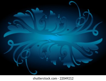 blue floral