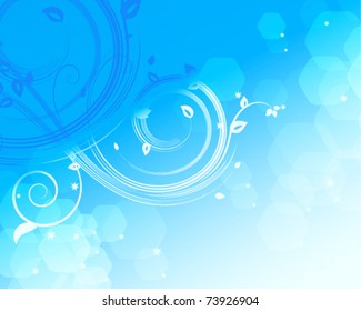 blue floral