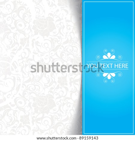 Blue floral abstract background