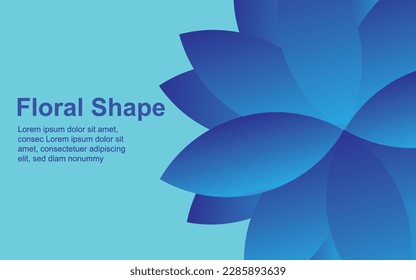 Blue Floral Abstract Background corporate banner usage