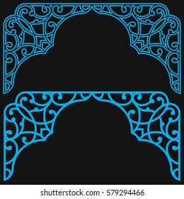Blue floral arch