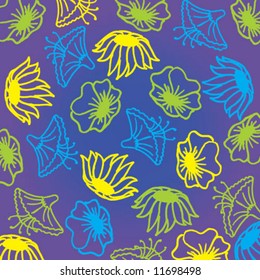 blue floral background