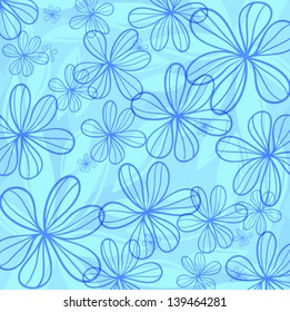 blue floral background