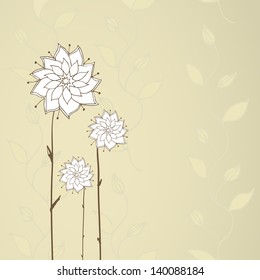 Blue floral background