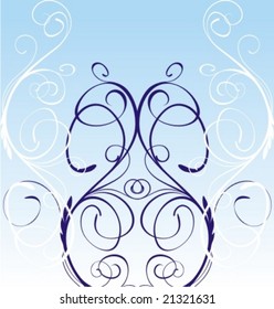 blue floral background