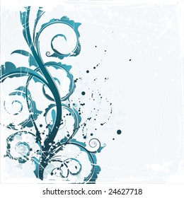 Blue floral background