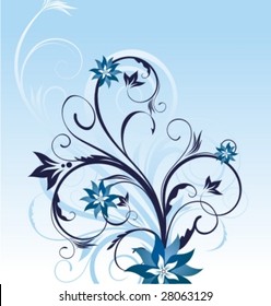 blue floral background