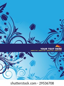 Blue Floral background