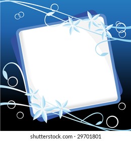 blue floral background
