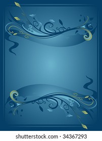 Blue floral background