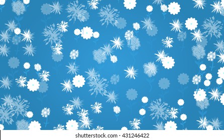 Blue floral background. 