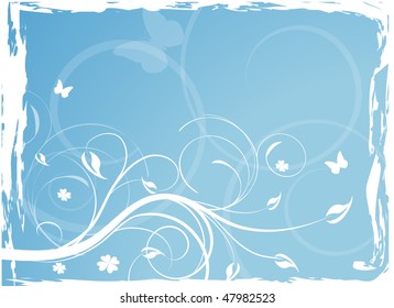 Blue floral background