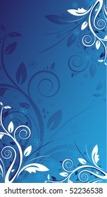 Blue floral background