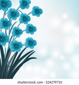 Blue floral background