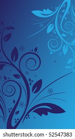 Blue floral background