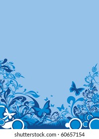 blue floral background