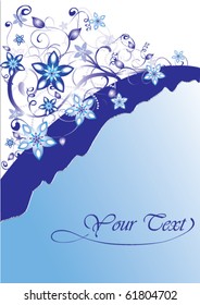 blue floral background