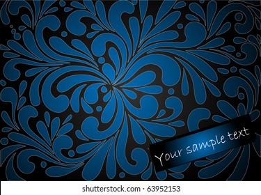 blue floral  background