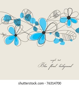 Blue floral background