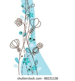 Blue floral background