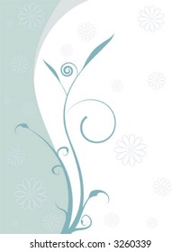 Blue floral background illustration