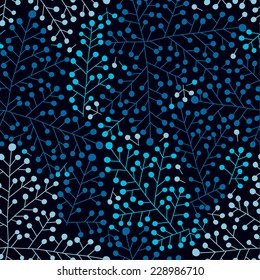 Fondo floral azul. Patrón sin fisuras.
