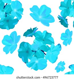 blue floral background seamless. Vector