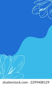 Blue Floral Background, vector illustration	