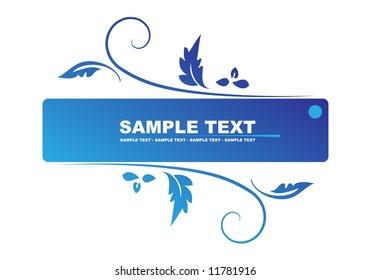 Blue floral banner