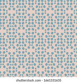 blue floral damask seamless vector pattern background