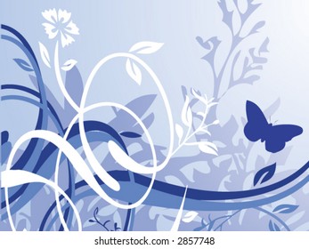 Blue Floral Design