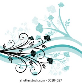 Blue floral design