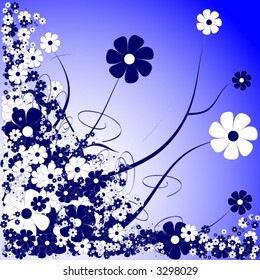 Blue Floral Design