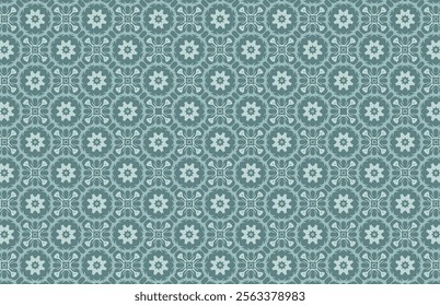 Blue floral fabric design pattern