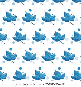 blue floral or leaf-like shapes arranged in a grid-like formation against a white background.