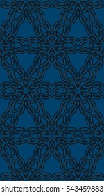 blue floral on sacred geometry pattern. vector illustration. for design invitation, wallpaper, fabric