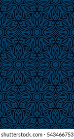 blue floral on sacred geometry pattern. vector illustration. for design invitation, wallpaper, fabric