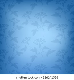 Blue floral pattern