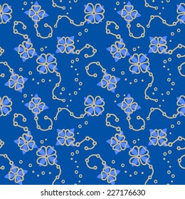 Blue floral pattern