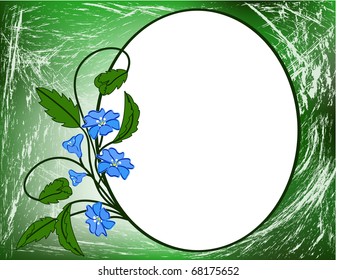 	Blue floral pattern.