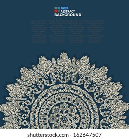  blue floral pattern background for design