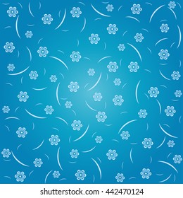 Blue Floral Pattern Background For greeting and Invitation cards