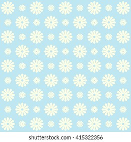 Blue floral pattern, vintage background. 