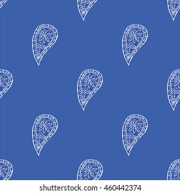 Blue floral print