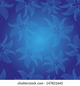 blue floral seamless