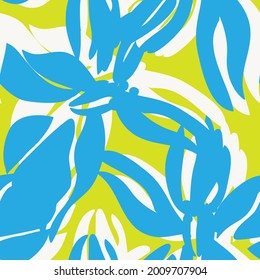 Blue Floral fondo de patrón sin costura para textiles de moda, gráficos, antecedentes y artesanías