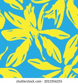 Blue Floral seamless pattern background for fashion textiles, graphics, backgrounds and crafts