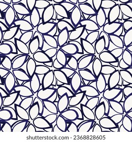 Blue Floral seamless pattern design for fashion textiles, graphics, backgrounds and crafts