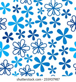 Blue floral seamless pattern for Your design